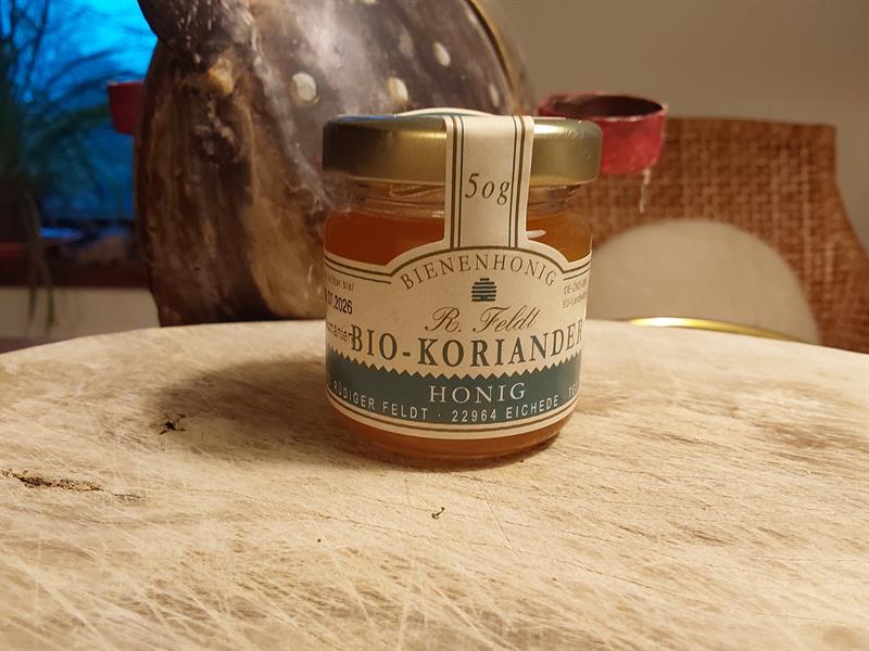 Corianderhoney ,organic, 50 g jars